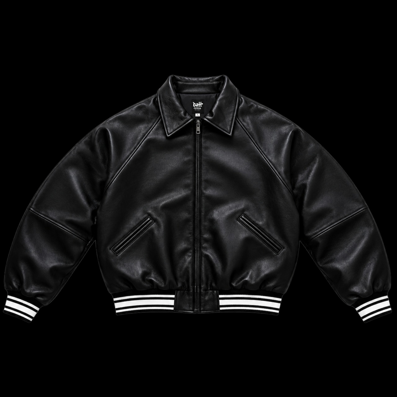 SCRIPT LOGO LEATHER VARSITY JACKET