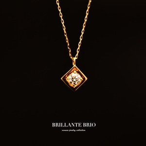 【K18】 woman one diamond necklace