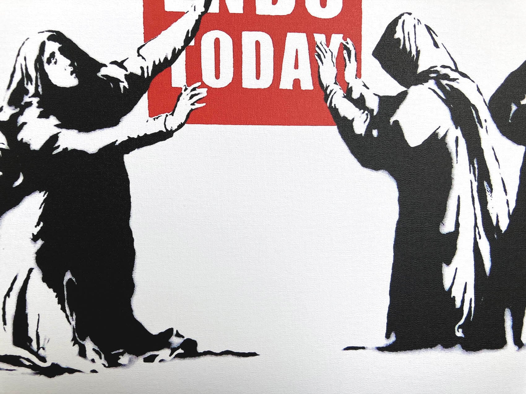 バンクシー「セール エンド トゥデイ/Sale Ends Today」展示用フック