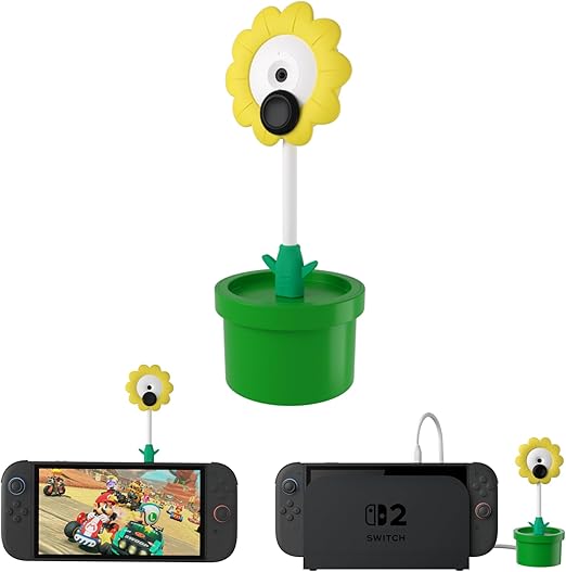 LuxiSync Switch 2用カメラ スイッチ2対応USBカメラ 向日葵デザイン HD