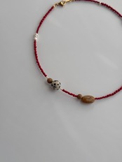 Red – Jasper × Beads Necklace［BZN28］