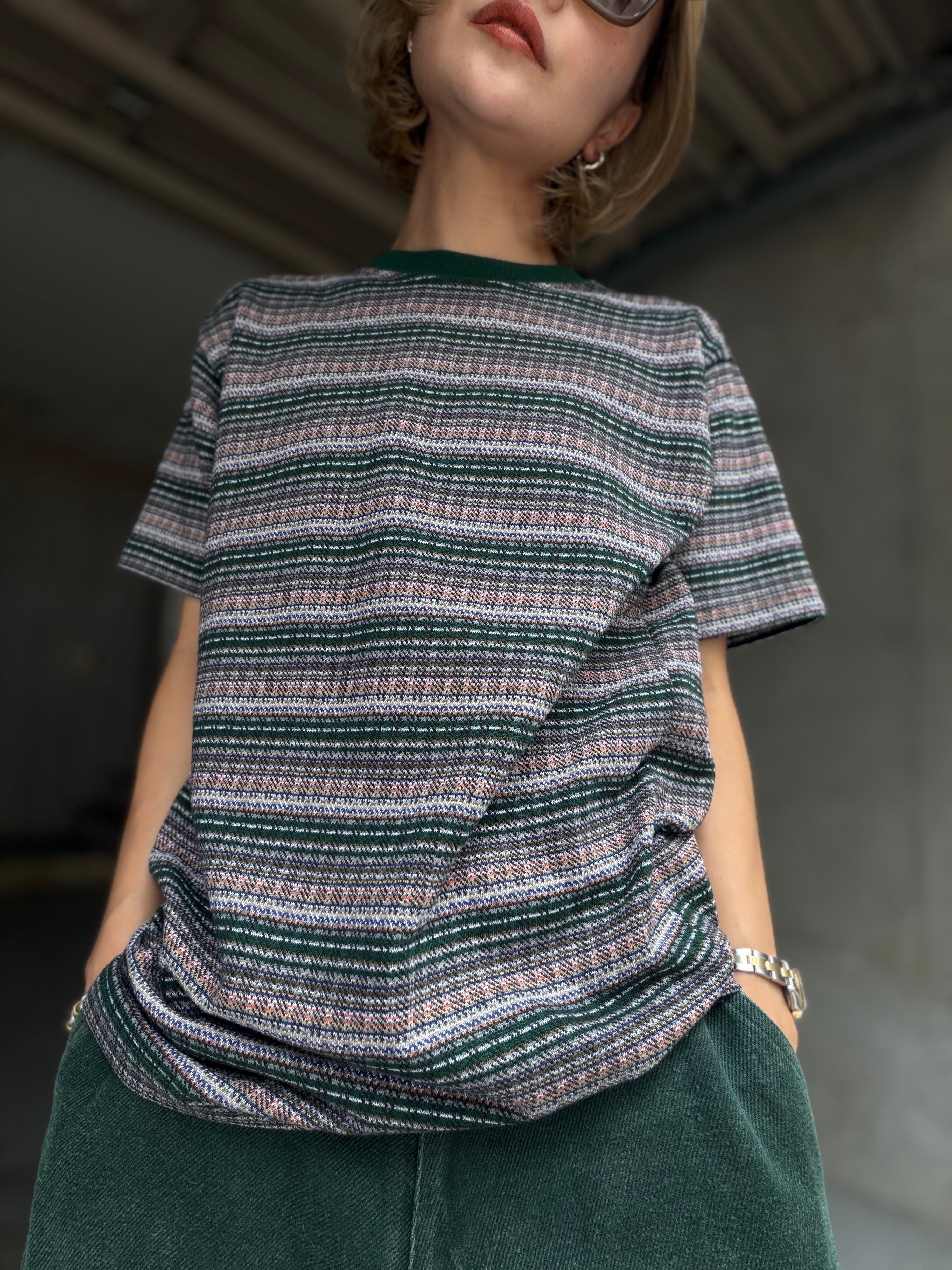 (CS2443)90’s jacquard border T