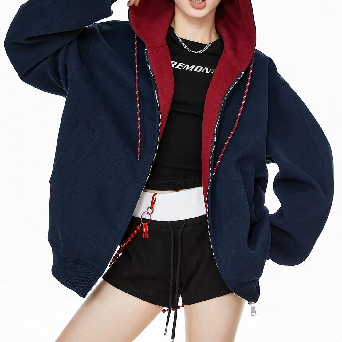 ジップアップ オーバーサイズ フーディ ◆3col SA10000