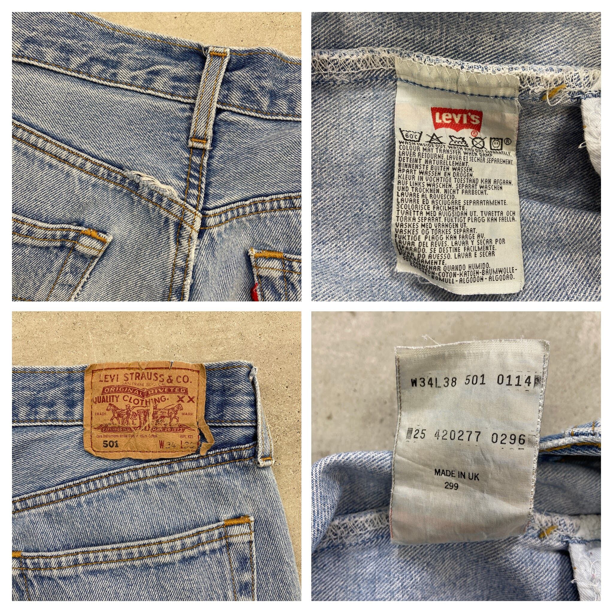 90年代 英国製 Levi's ユーロリーバイス 501 デニムパンツ ストレート