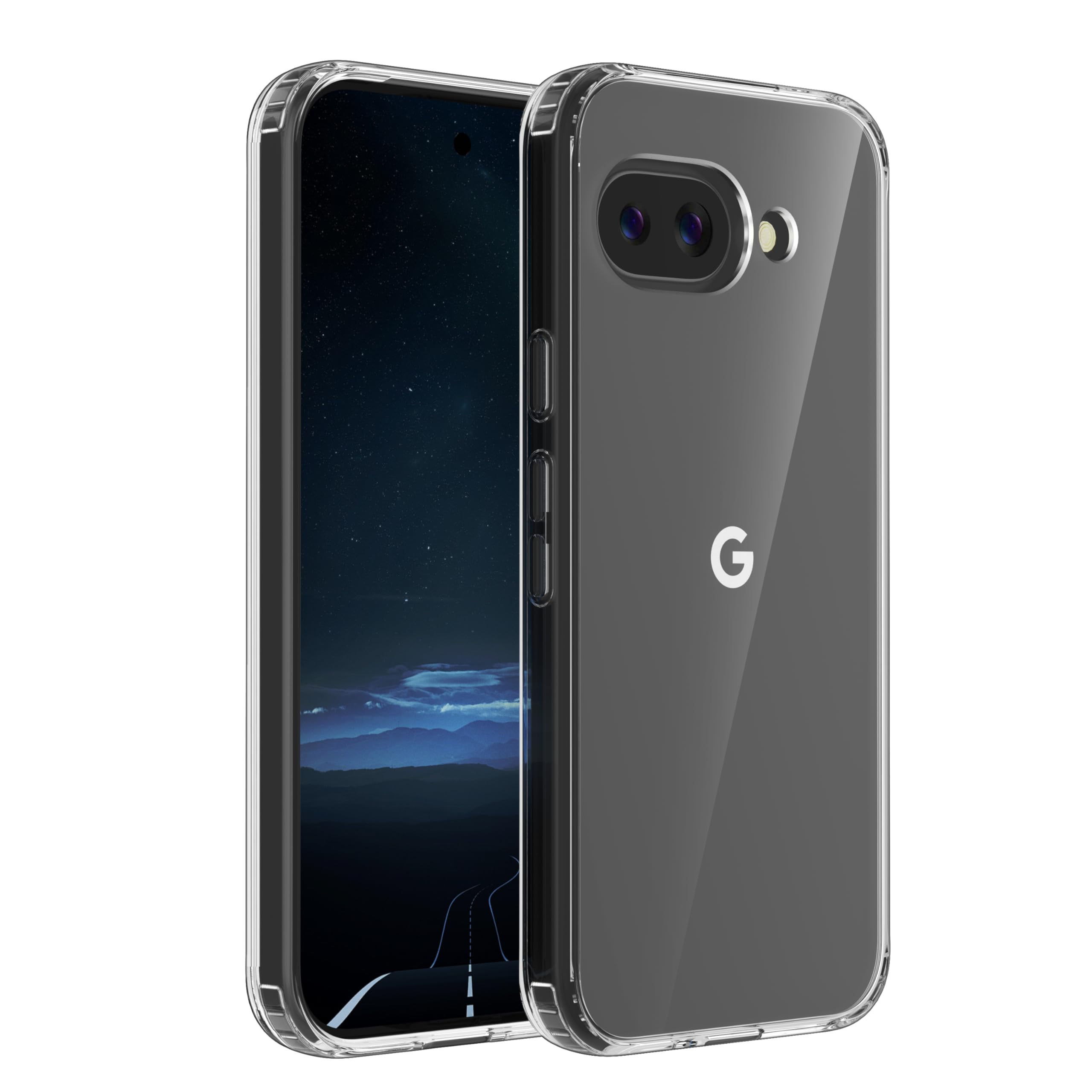 ONES Google Pixel 9a 用 ケース ハード・クリア 【米軍MIL規格 耐衝撃】 超透明 エアバッグ 高靭性PC背面パネル 衝撃吸収TPUバンパー 黄変防止 画面・レンズ保護 滑り止め Qi充電対応 超軽量 クリスタルカバー