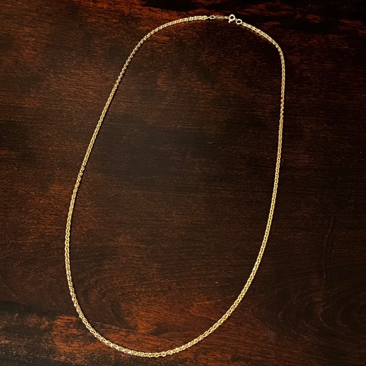 VINTAGE TIFFANY & CO. 18K Gold Small Braid Necklace | ヴィンテージ