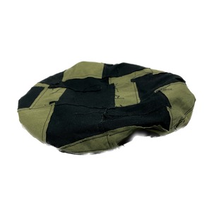 UNFINISHEDクラストベレー帽カーキ×ブラック2023005