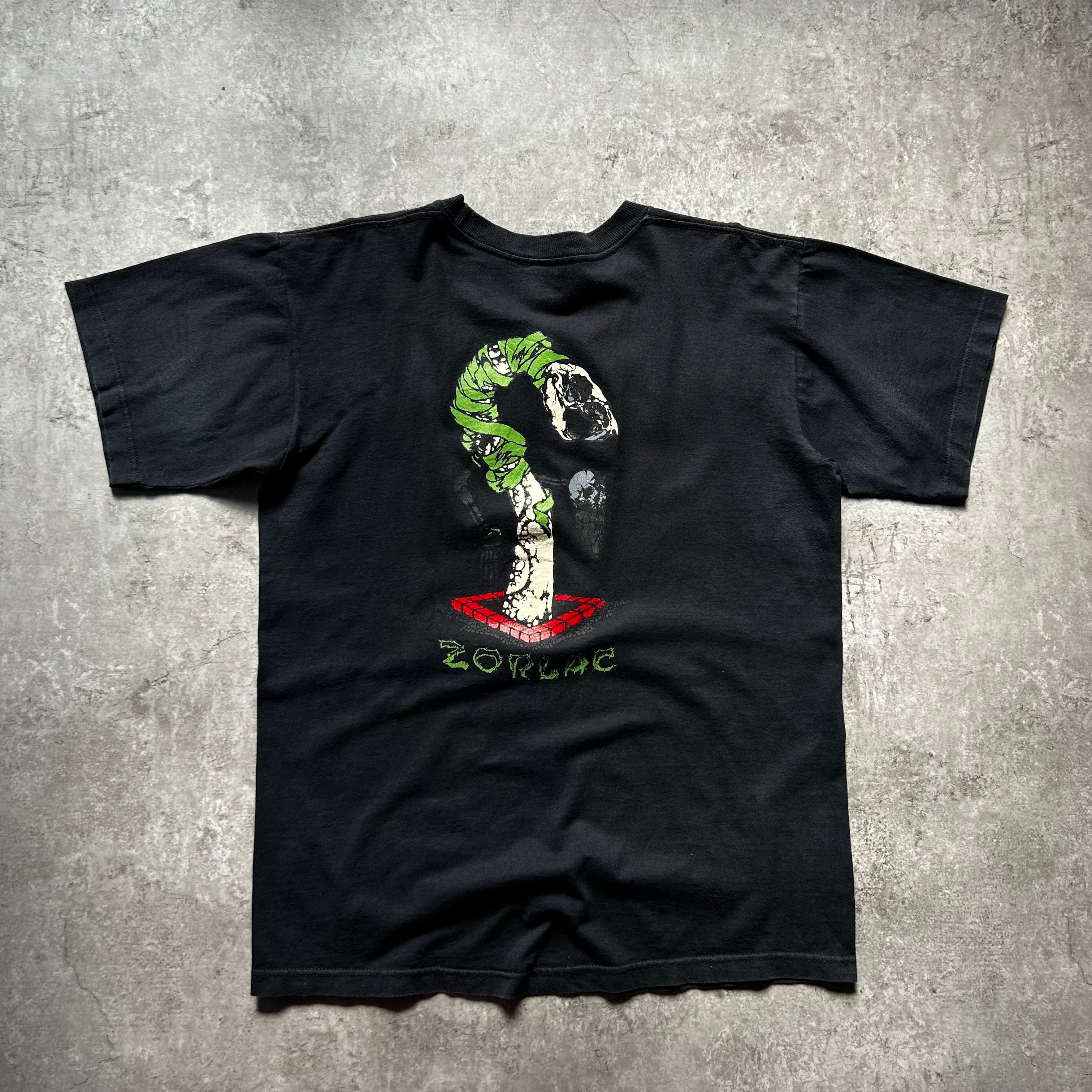 00s STUSSY × FUTURA/World Tour print Tee/L/ワールドツアープリントT