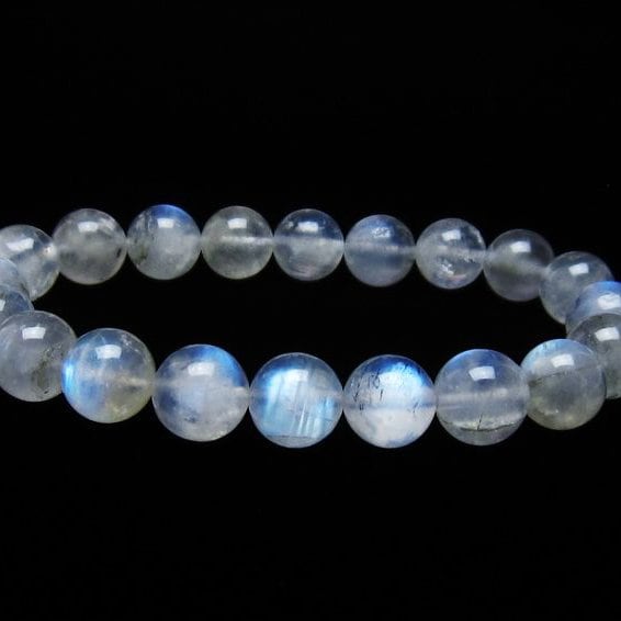 ムーンストーン ブレスレット 10mm フェルドスパー moon stone 月長石 ブレス bracelet 6月の誕生石 一点物 メール便可 111-35952