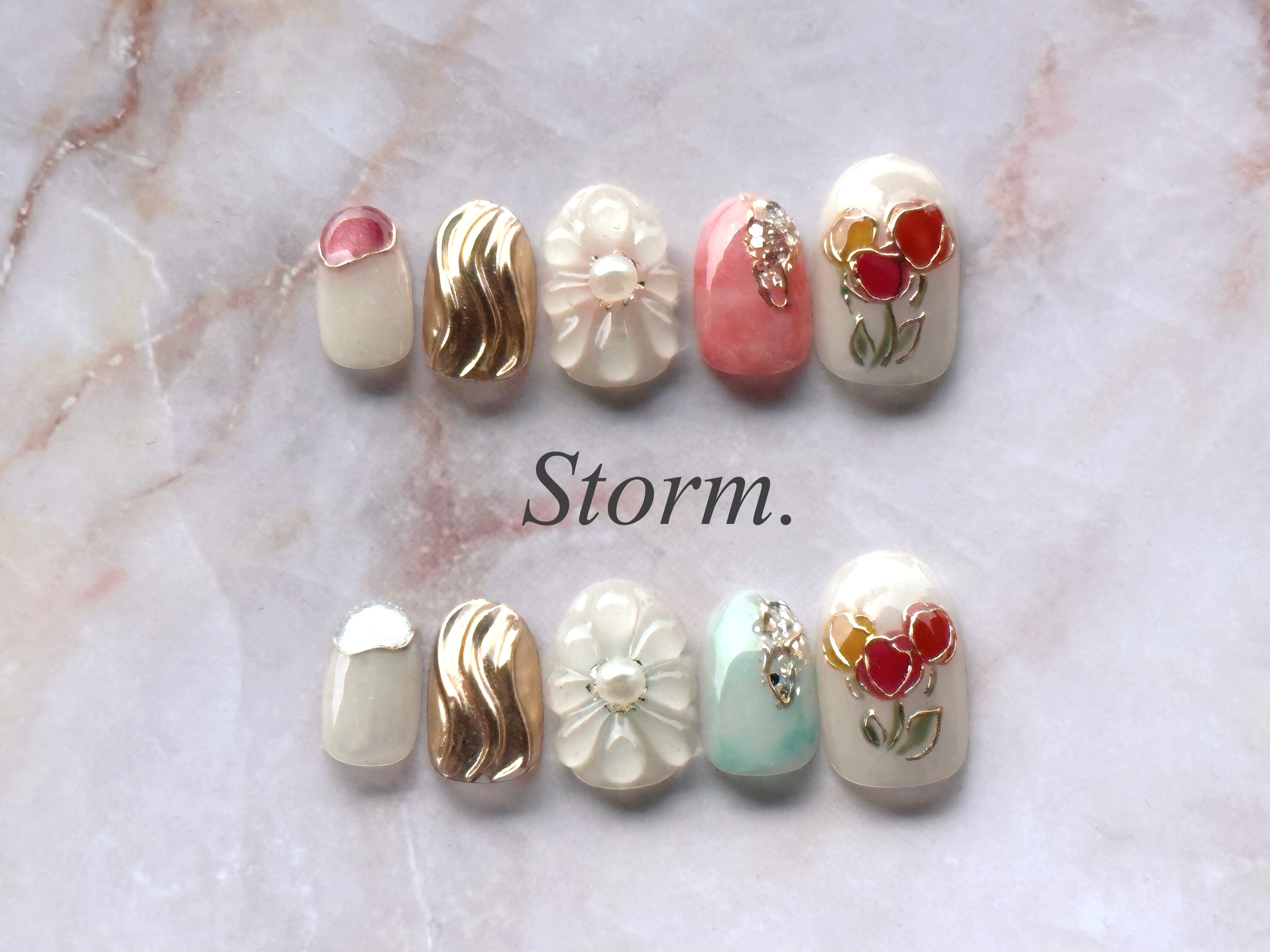ネイルチップ＊春のチューリップネイル | Stormnail