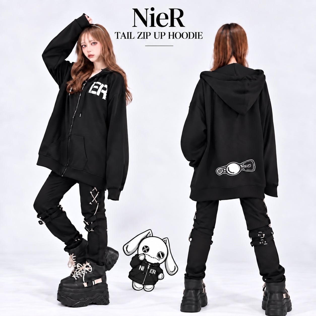 NieR TAIL ZIP UP HOODIE | NIER CLOTHING