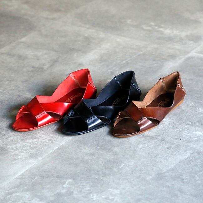D.LEPORI 1-129S [ Cross Belt Sandal ] DIVE NERO | SHOEISM