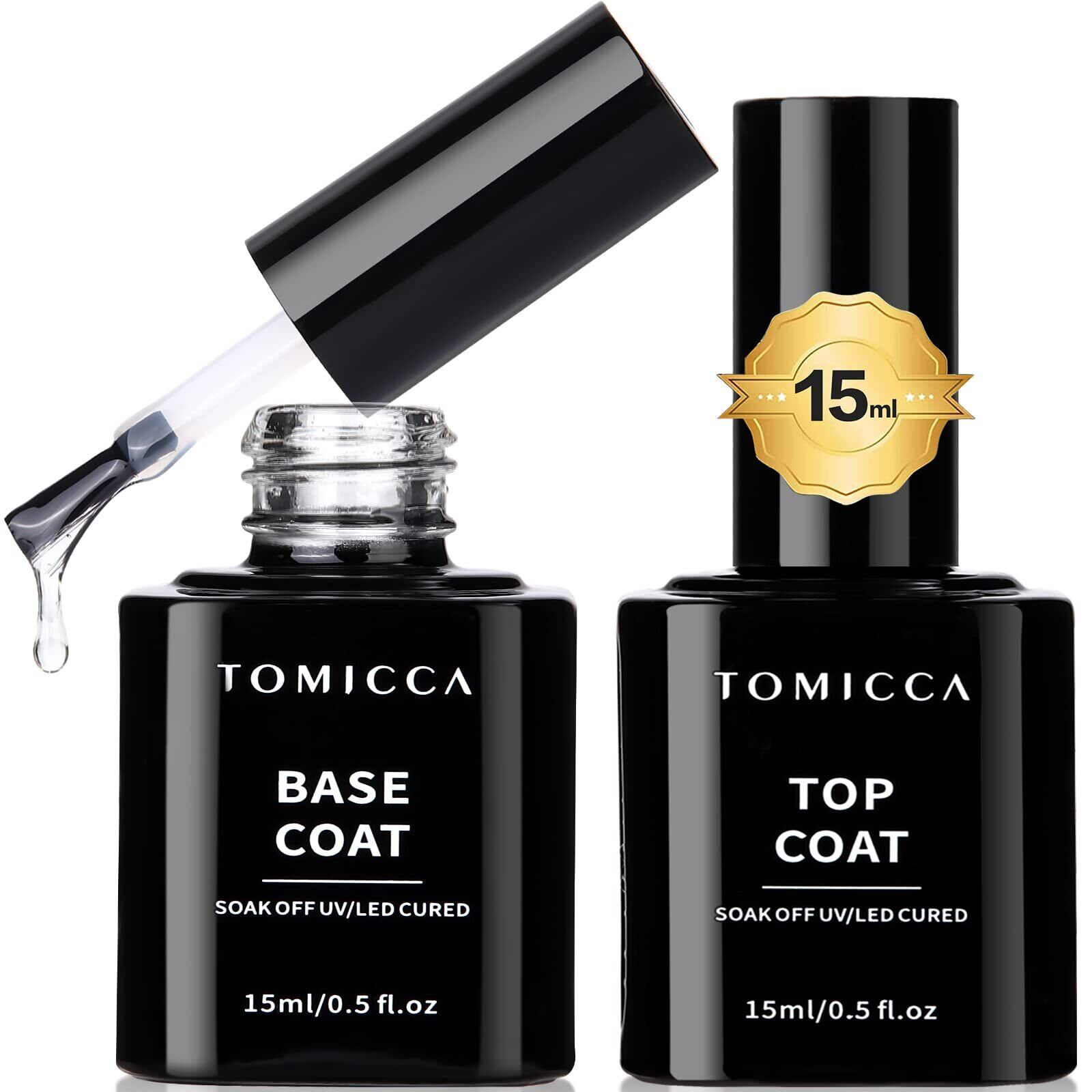 TOMICCA ジェルネイル トップコート ベースコート 15ml 2本セット
