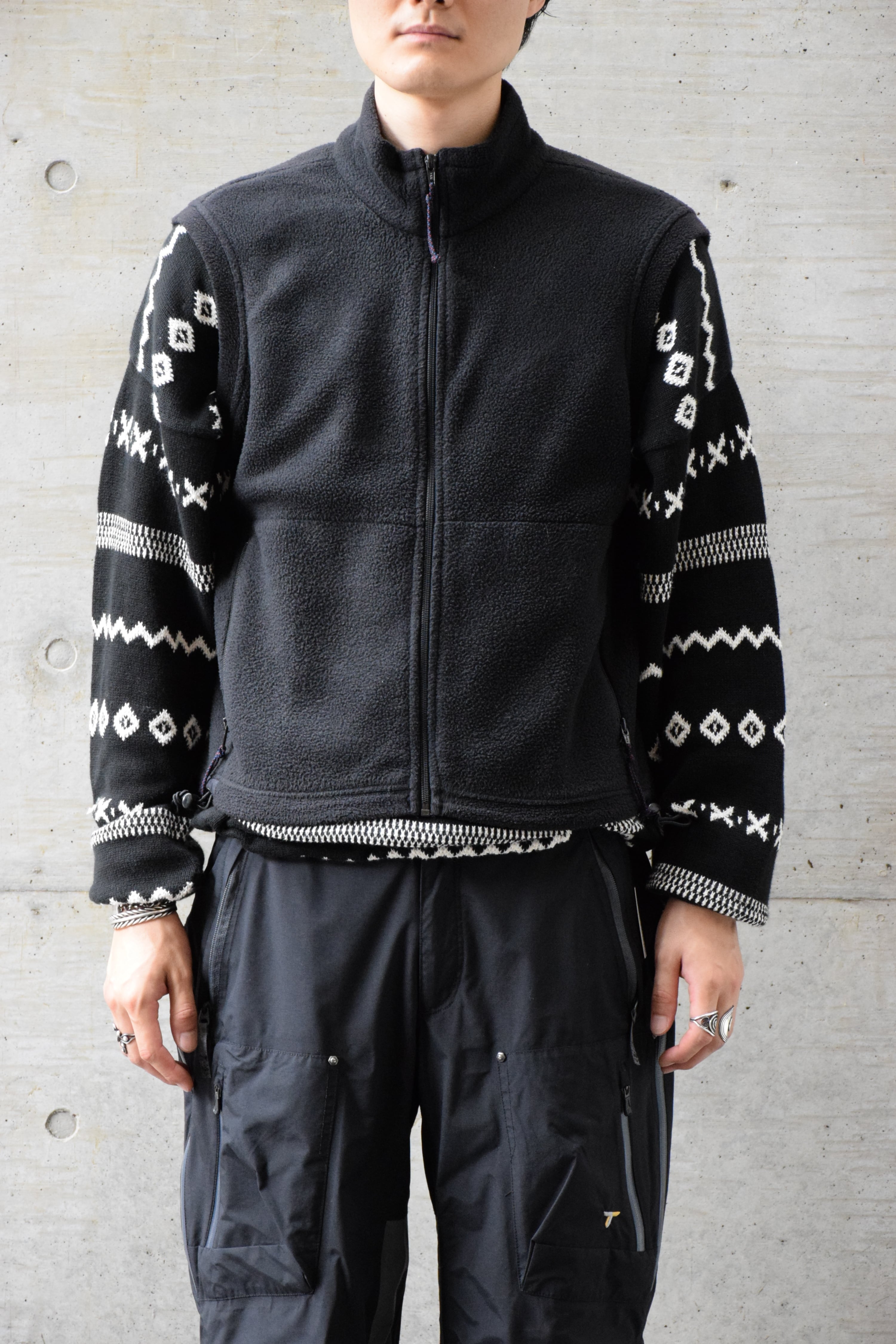 90's USA製 REI フリースベスト メンズM ブラック アールイーアイ