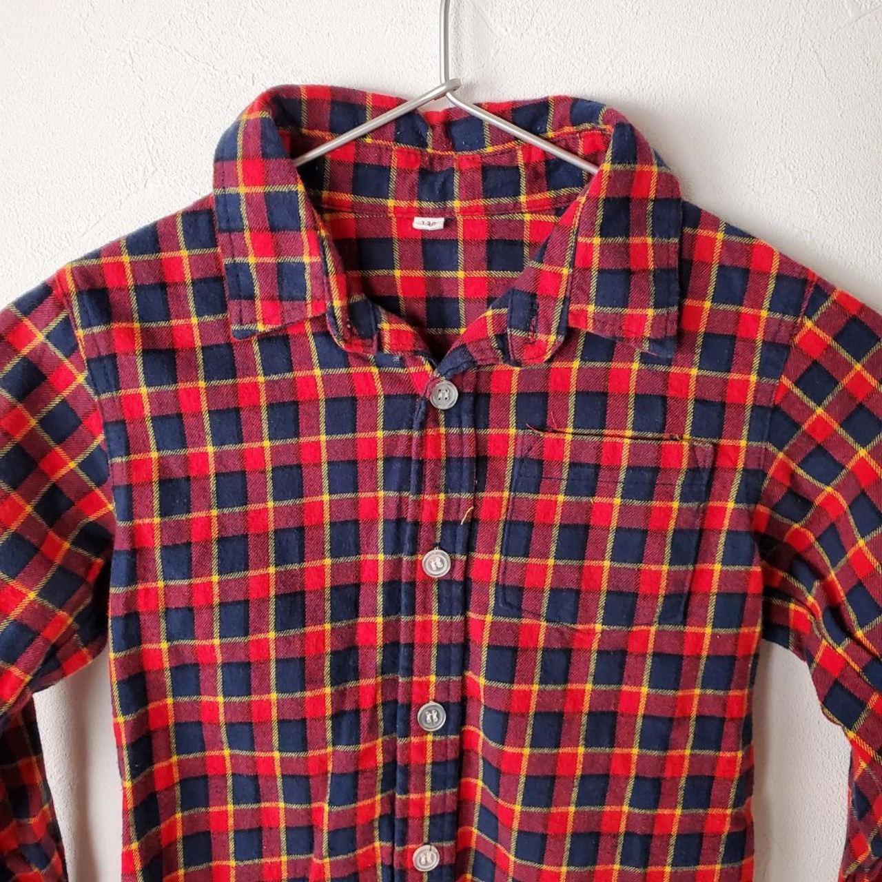 【USED】ネルシャツ　美品　春シャツ可愛い130サイズ