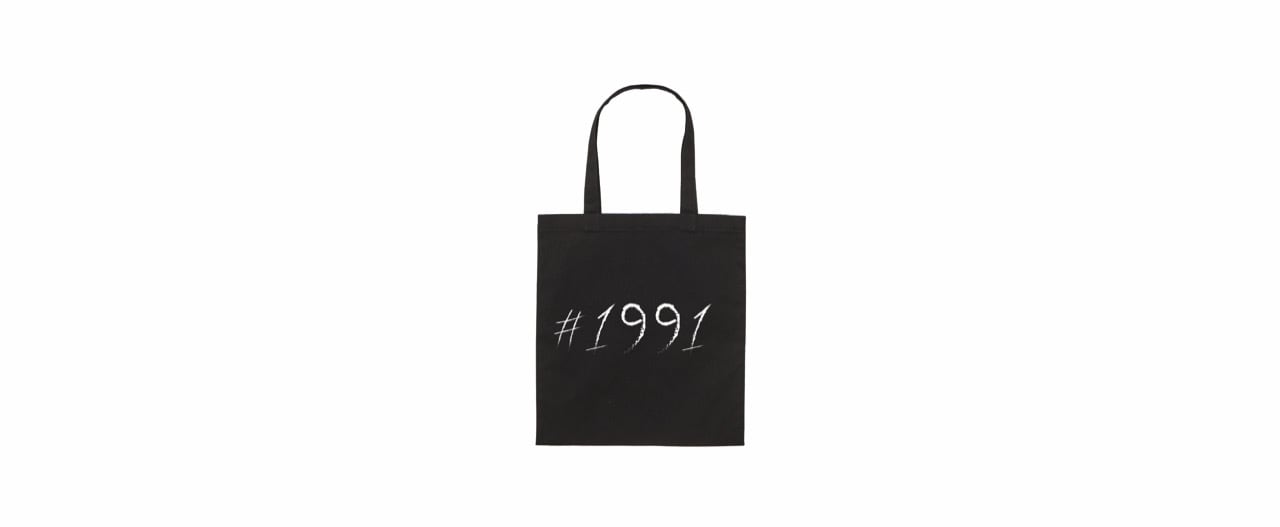 1991 big logo tote bag (BK)