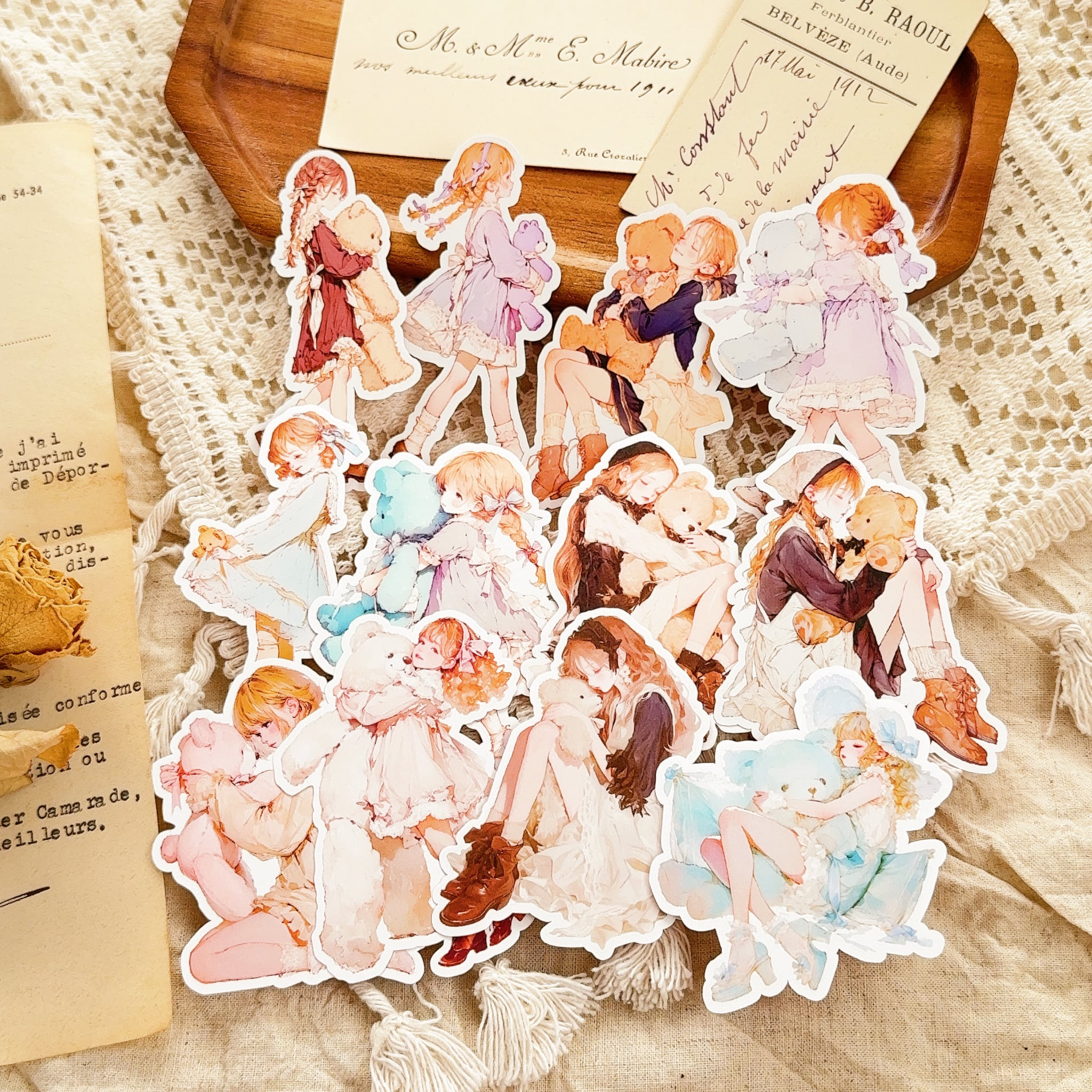 LizGirl × Teddy｜ダイカットバラメモ（全12柄） | Liztet