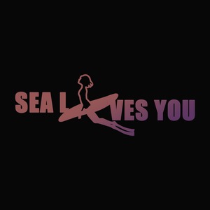 SEA LOVES YOU ロゴ-メッシュライントート(L/ブラック)