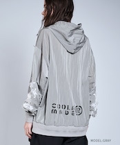 スパンコールスリーブナイロンフーディー (GRAY) CQ-47039