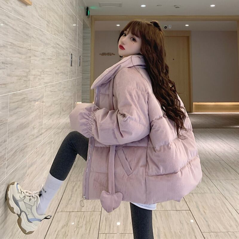 コーデュロイベルベットジャケット レディースウィンター コットン 冬物 萌量不足87438389642