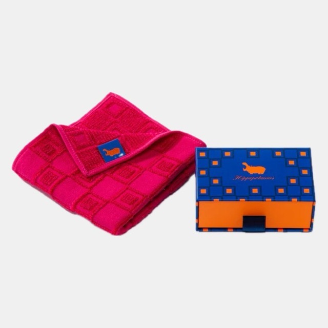 【Hippopotamus】ORGANIC COTTON&BANBOO GAUZE HANDKERCHIEF BOX_3 COLOR