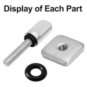 [ JAZZBACK ] ボックスセンターフィン用 サーフボード用 シルバー 2個セット フィンロックスクリュー フィンネジ ステンレス ロングボード シングルフィン ミッドレングス BOXFIN SUP サップ サーフボード サーフィン用 ドライバー不要タイプ フィンボックス用 (2)