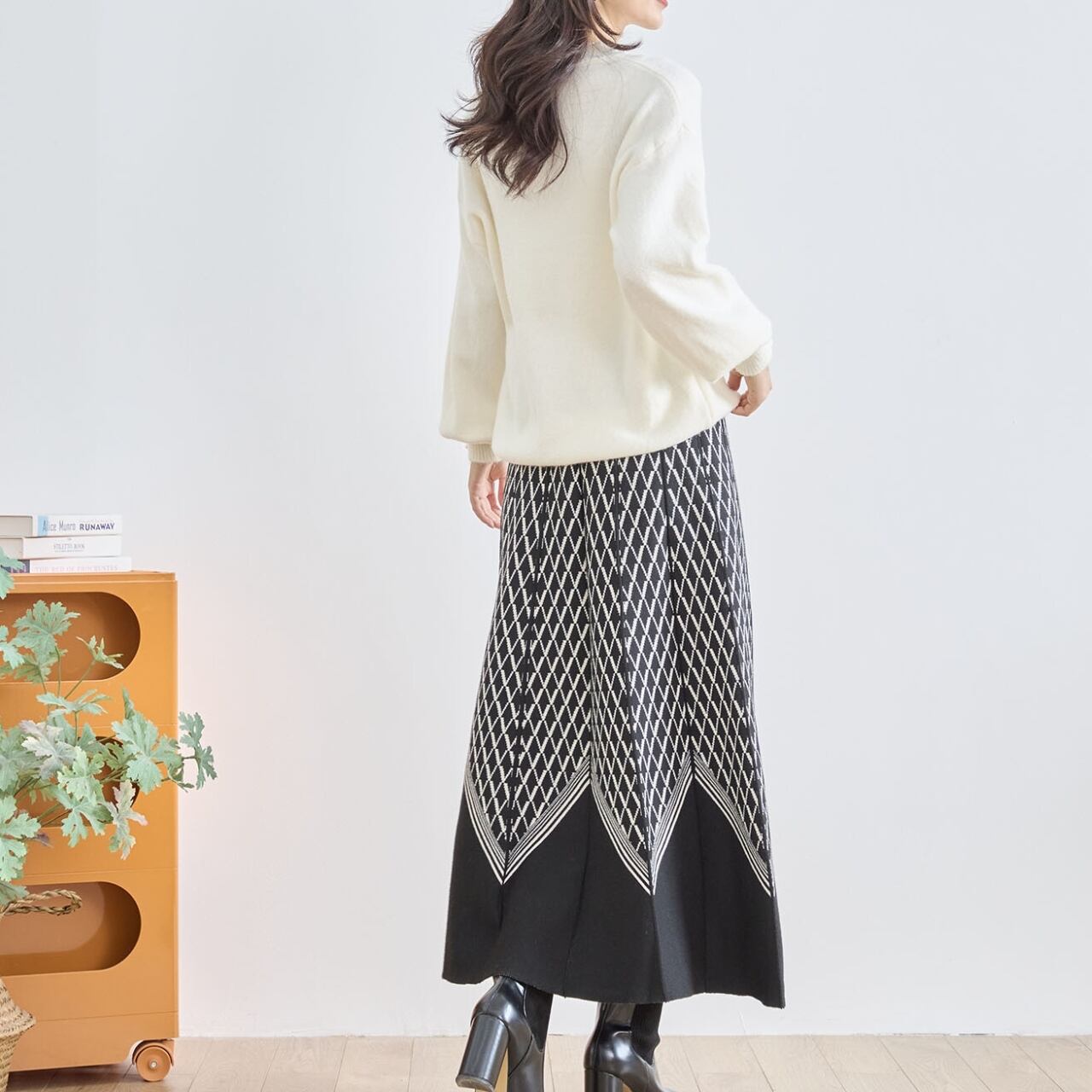 ◇ADORE アドーア ベルト付 コットン コードフルールレース スカート