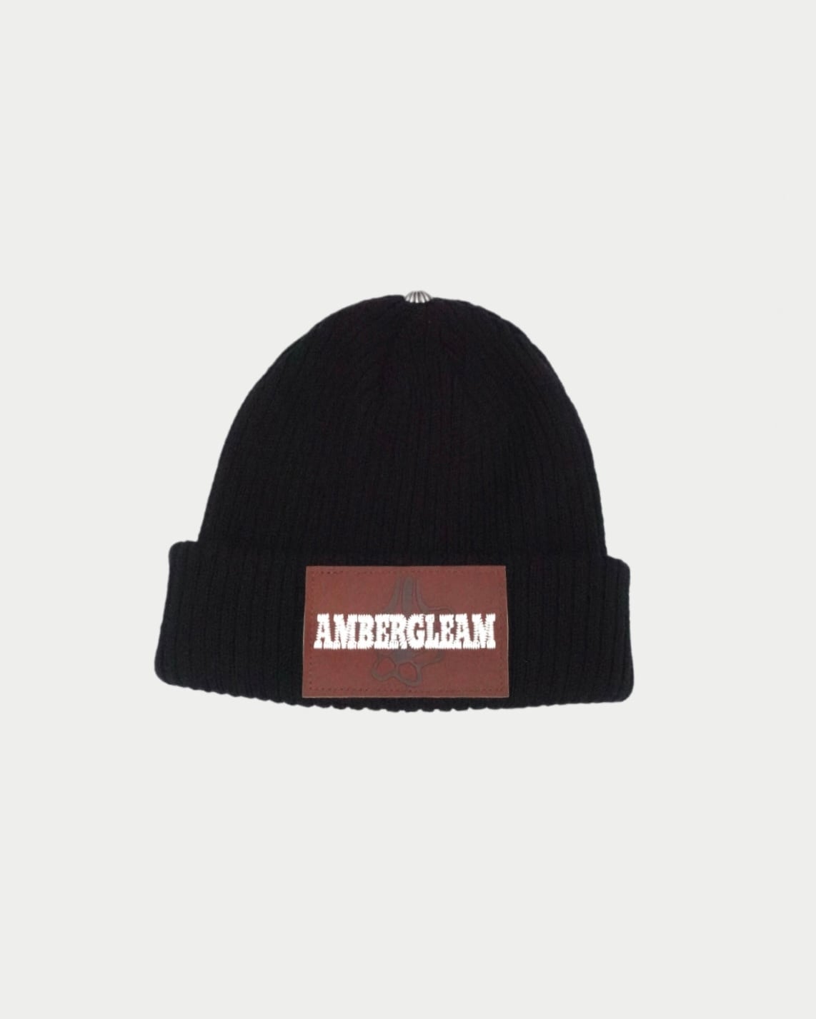 Leather Patch | Concho Knit Cap / Black | AMBERGLEAM