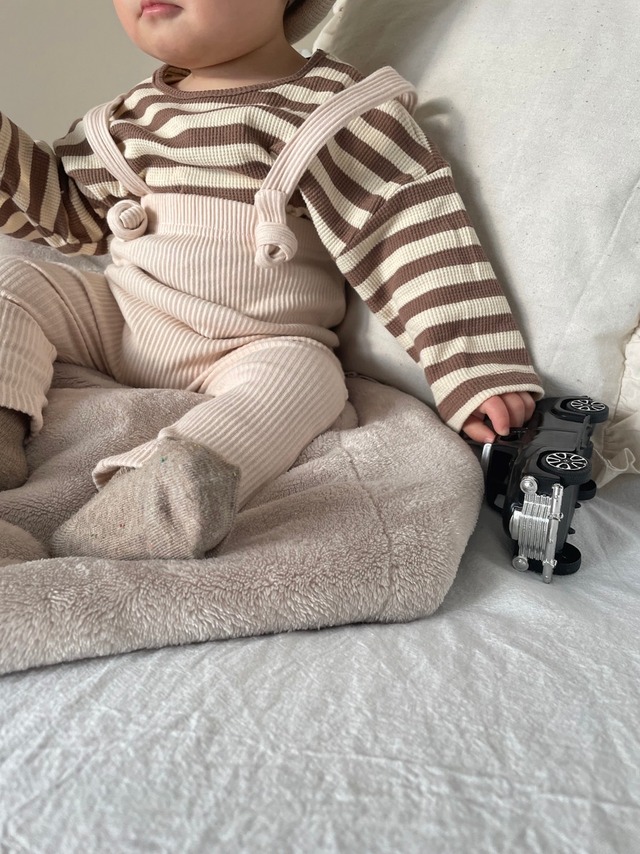 loop rib salopette pants