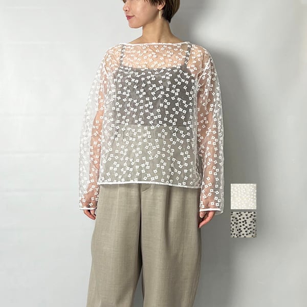 LOEFF クローバーエンブロイダリーブラウス 白 楽天市場】＜LOEFF