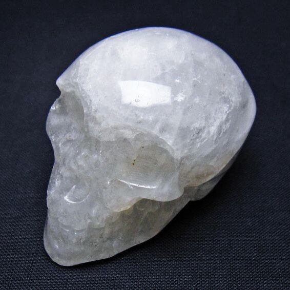 水晶 ドクロ スカル 置物 一点物 145-1740