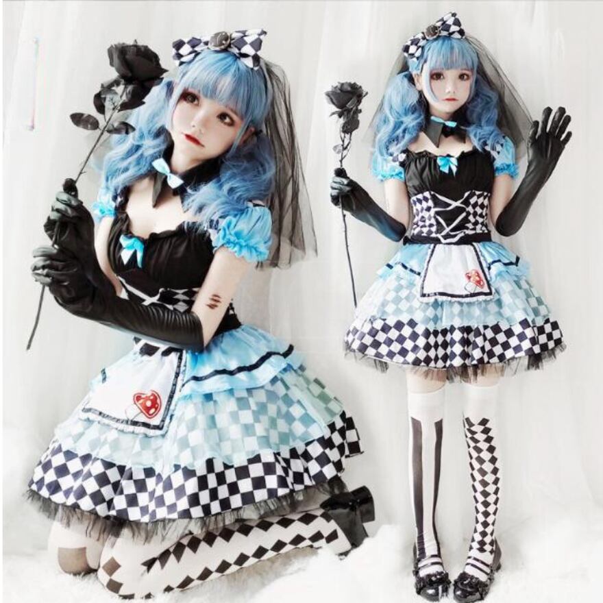 天使と悪魔 サブカル系 コスプレ衣装 ピエロ メイド服 チュチュ 道化師 ハロウィーンかわいい ガーリー 甘め 原宿ファッション サブカル服 かわいい  地雷系 量産型 天使と悪魔 サブカル系ファッション SEASONZ