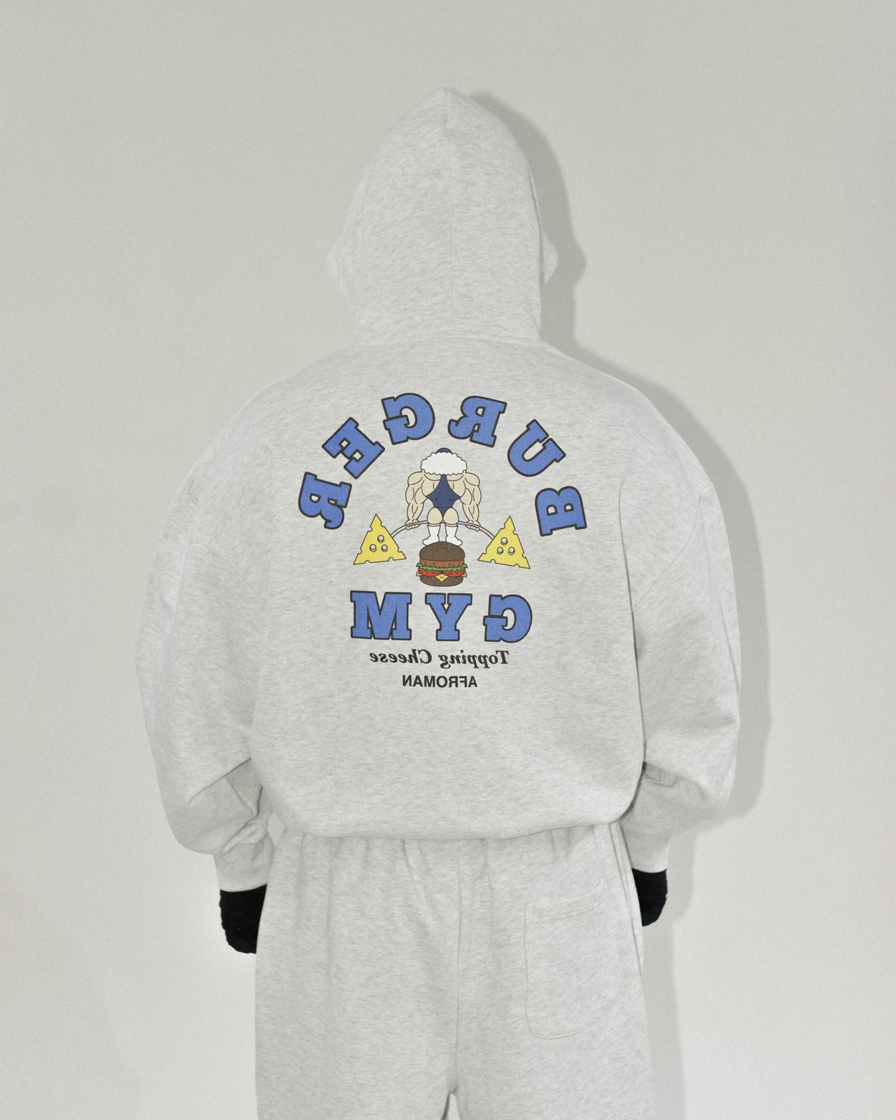 バーガージムジップパーカー アッシュ