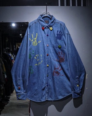 【add (C) vintage】Hand Paint Custom Vintage L/S Denim Shirt