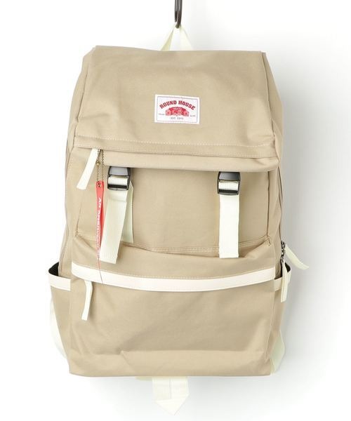 ROUND HOUSE(ラウンドハウス) フラップリュック バックパック ベージュ RH-002