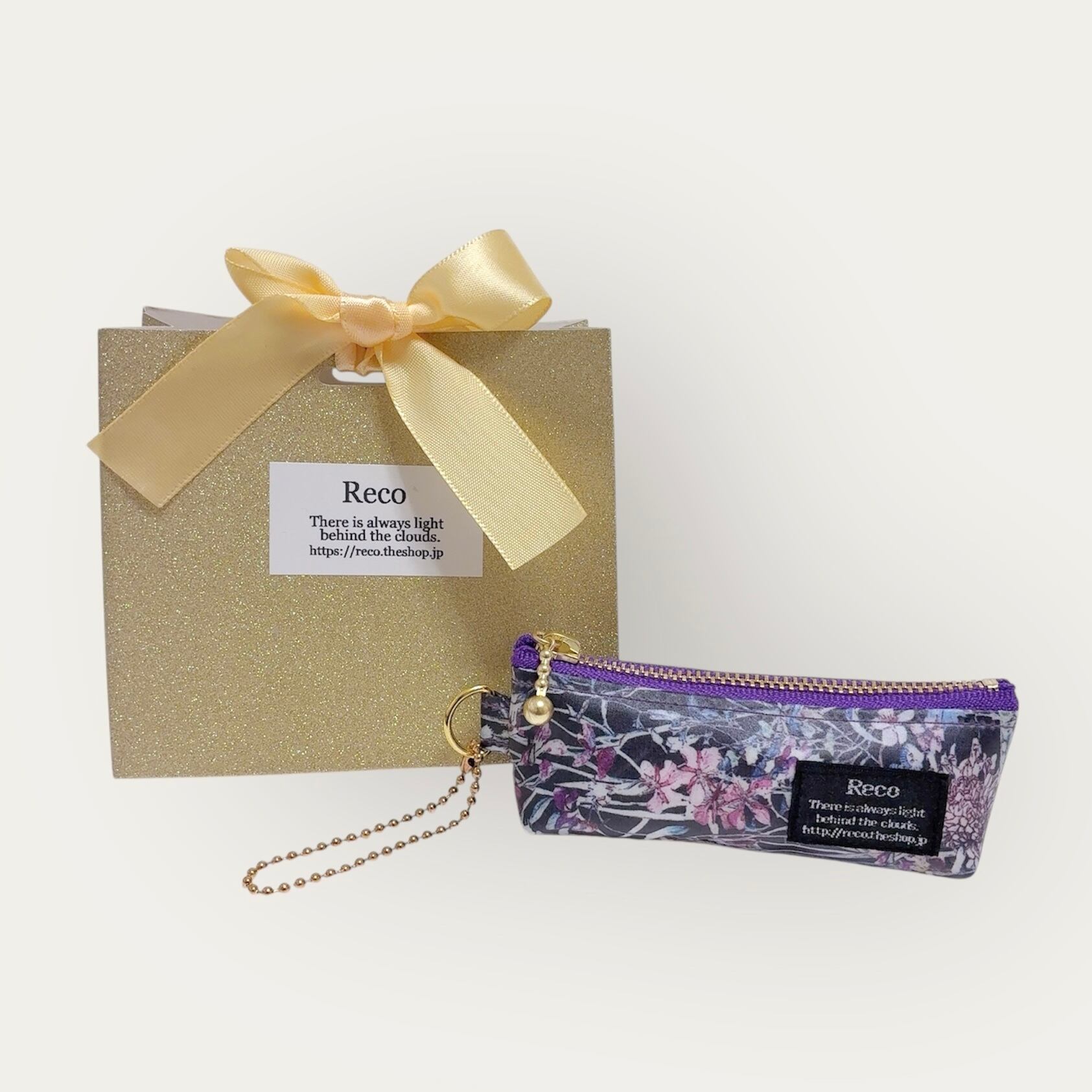 無料ラッピング】チャーム付きリップポーチ リバティ ラミネート