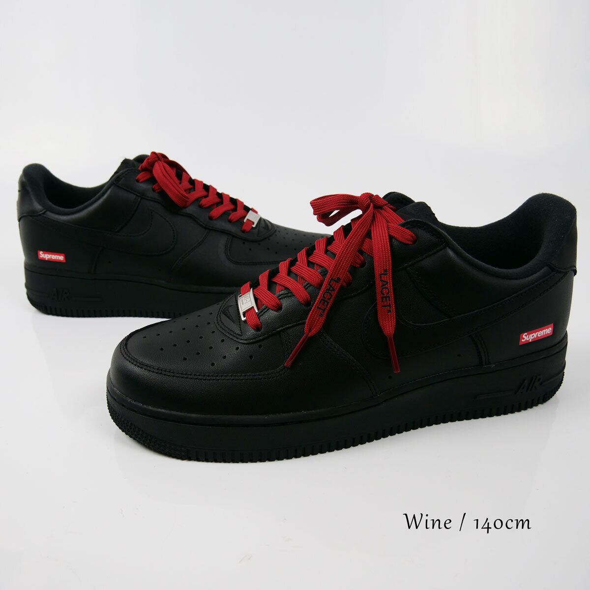 シューレース LACET 文字入り ワイド フラット WIDE SHOELACE 靴ひも