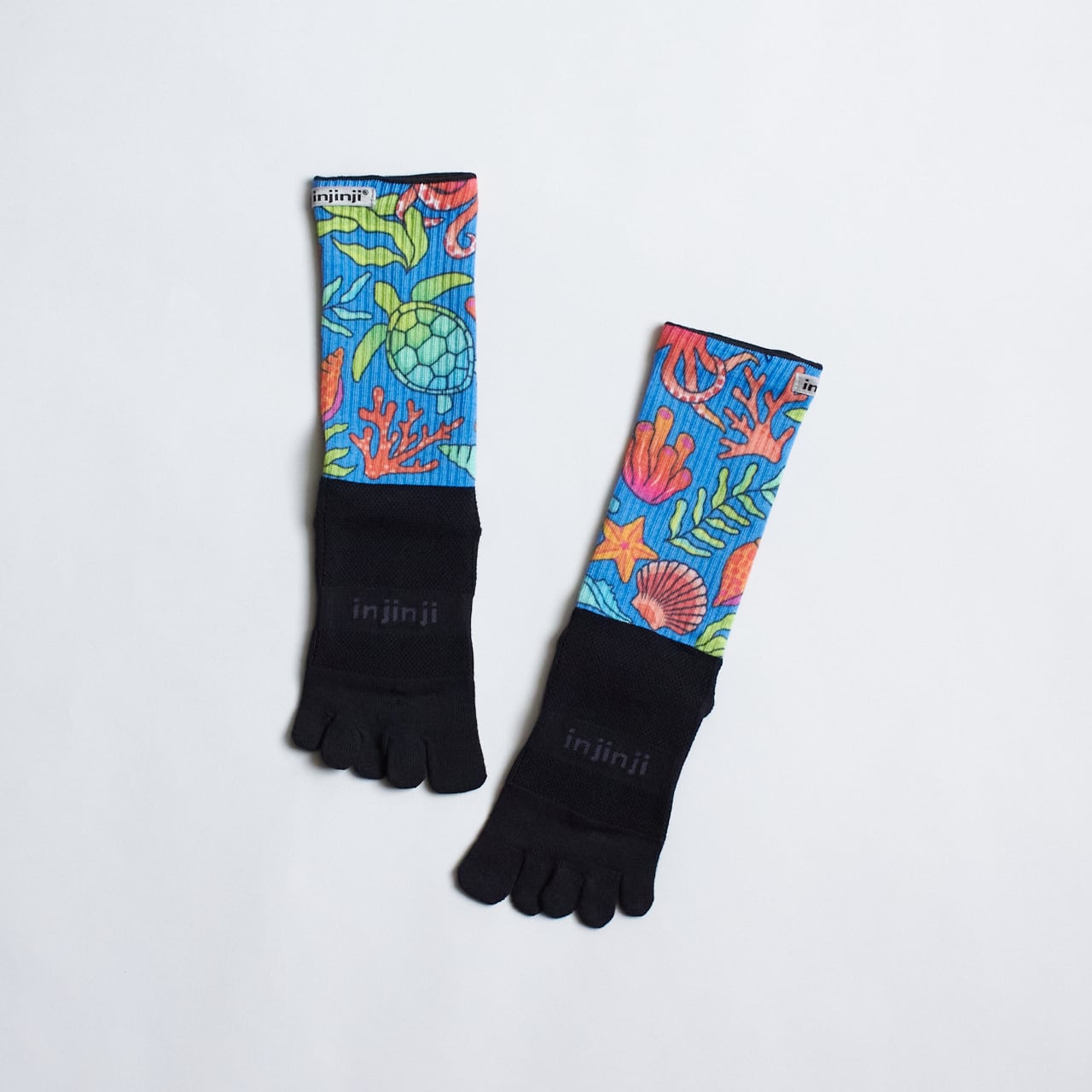 injinji(インジンジ)アーティストデザイン トレイルミッドウエイトクルー  -オーシャン(OCN) 5本指ランニングソックス