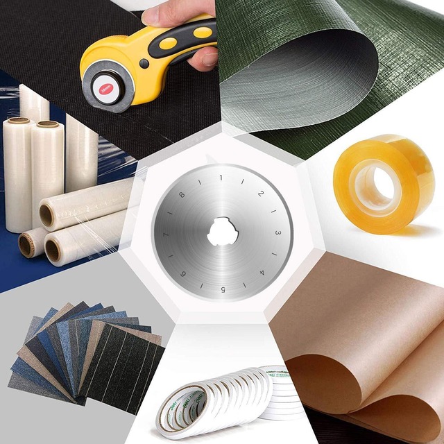 Bestgleロータリーカッター替え刃10ピースブレード 円形刃45ミリ 布 カッター ロータリーカッターの刃 ロ ータリーカッター直径45ｍｍに適用 収納ケース付き