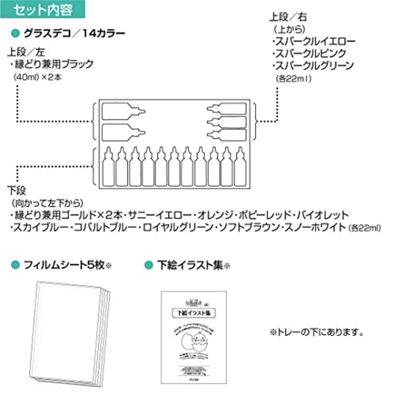 ヤマト 画材 アクリル グラスデコ 14色 GDS14