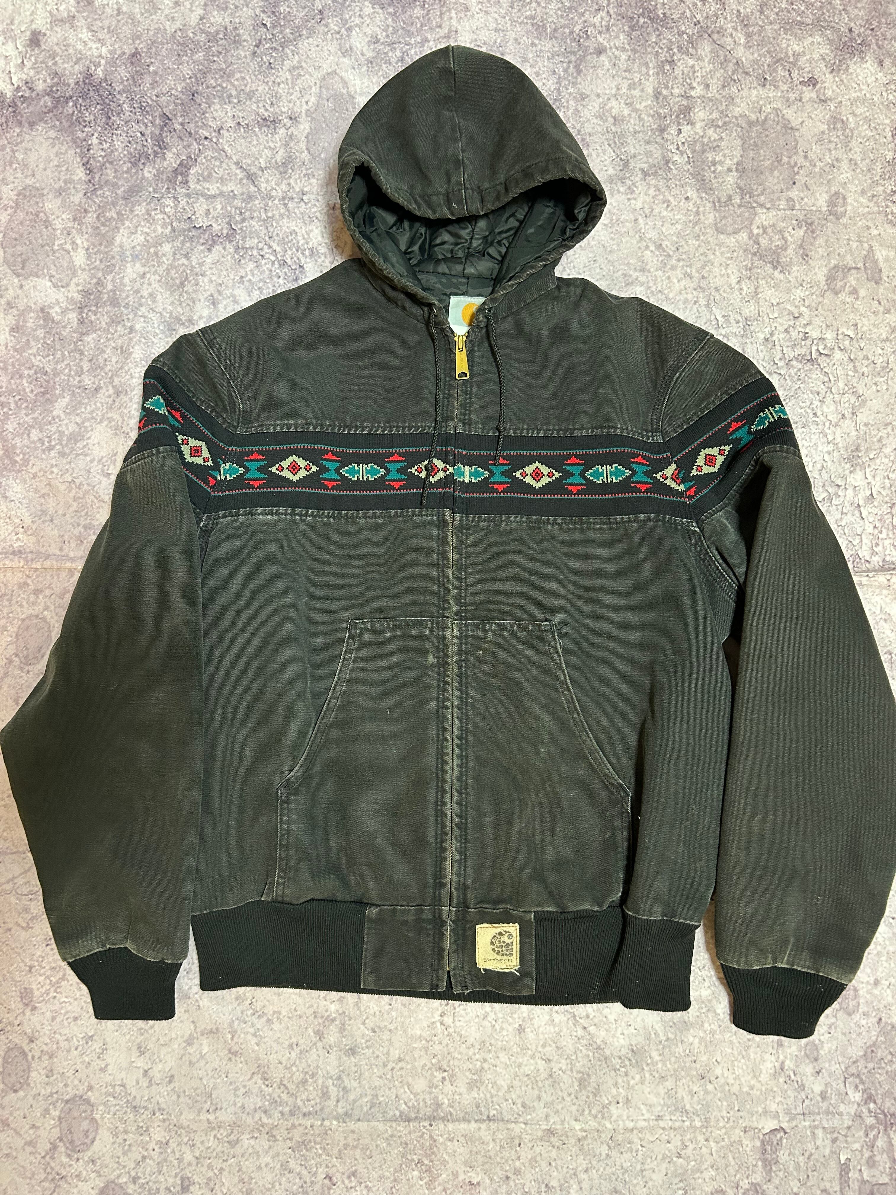 Marlboro トラッカージャケット XL 襟レザー ベージュ 裏地付き Marlboro トラッカージャケット XL 襟レザー ベージュ 裏地付き