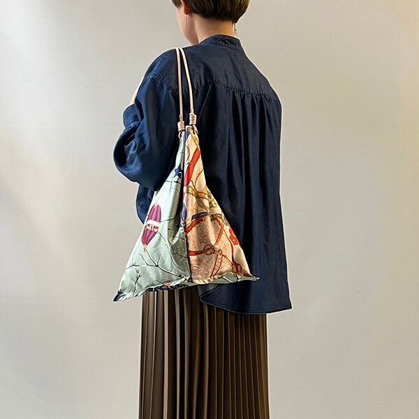 manipuri マニプリ リバーシブルプリントトートバッグL タッセル  