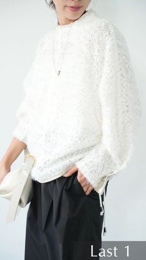 Shaggy blouse pullover　