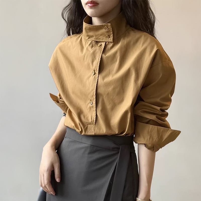 スタンドカラーシャツ 233011