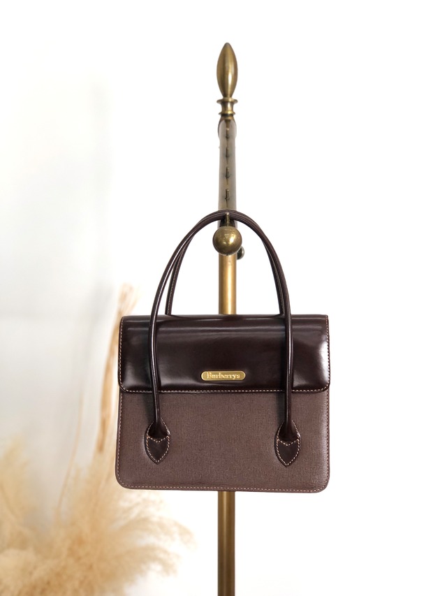 BURBERRY バーバリー ウエストバッグ ブラック レザー  vintage ヴィンテージ オールド 5y6wh2