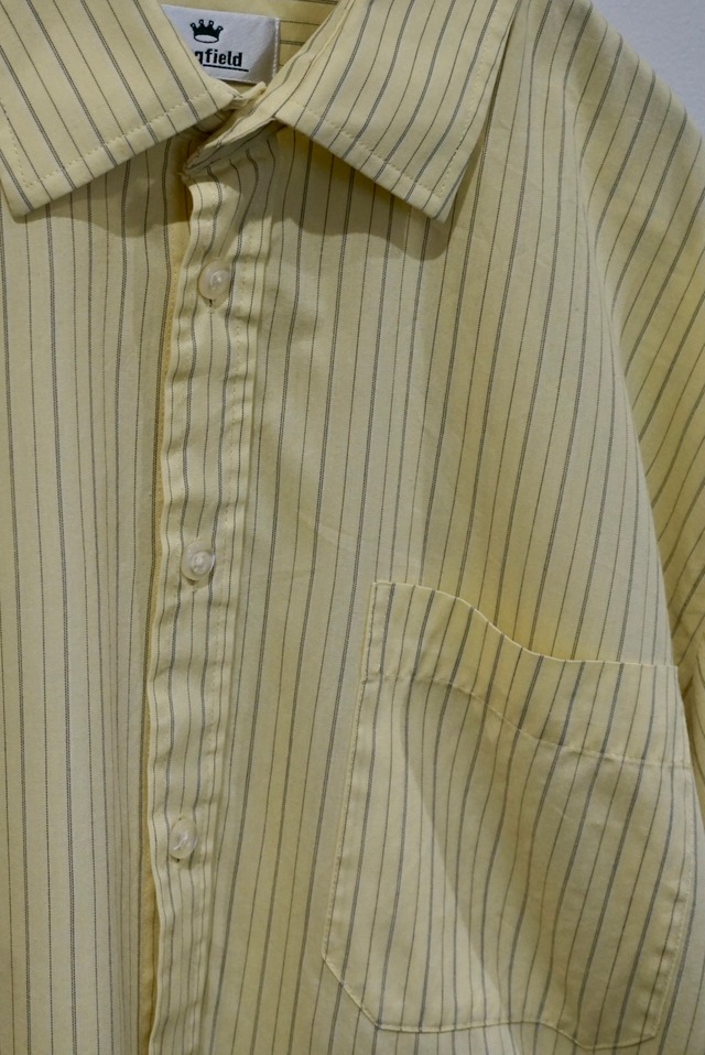 cotton polyester stripe s/s shirt