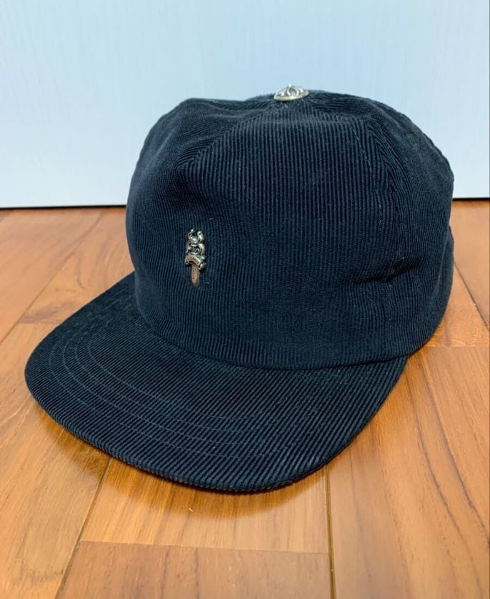CHROME HEARTS クロムハーツ　コーデュロイキャップ ブラック CHROME HEARTS クロムハーツコーデュロイキャップ ブラック