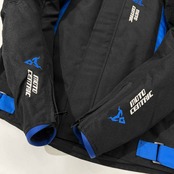 MOTO CENTRIC モトセントリック 肘,肩,背中 プロテクター付き ライナー付き ライダース ジャケット バイクウェア サイズ 3XL /ブラック×ブルー