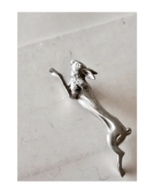 30s フランス 黙想する動物たちとアールデコ的カトラリーレスト うさぎさんb アンティーク