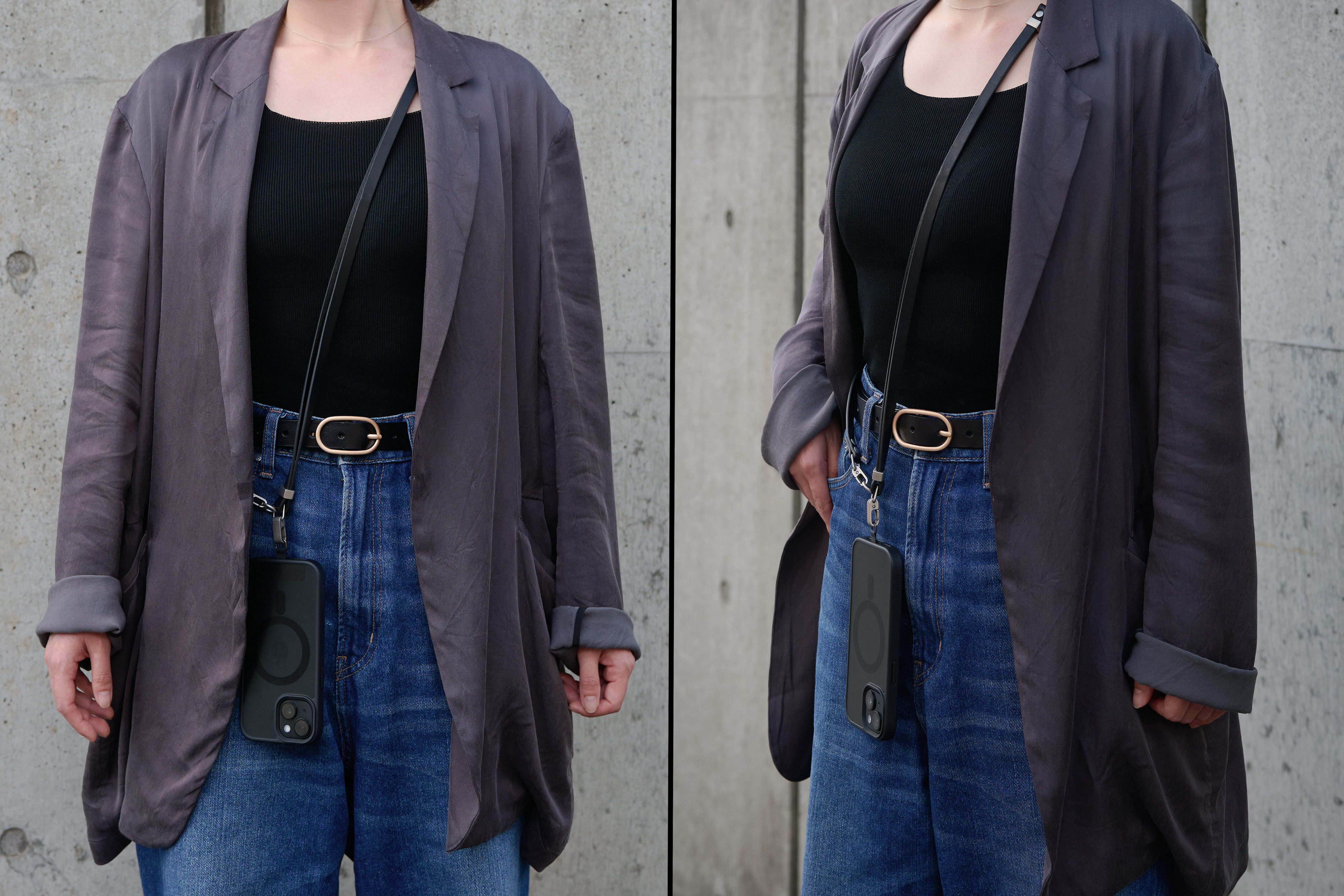 スマホにもカメラにも使える2WAY ストラップ「Leather Long Strap